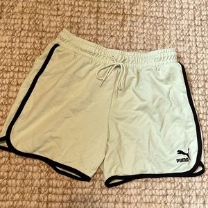 Mint Green puma Ringer runner shorts